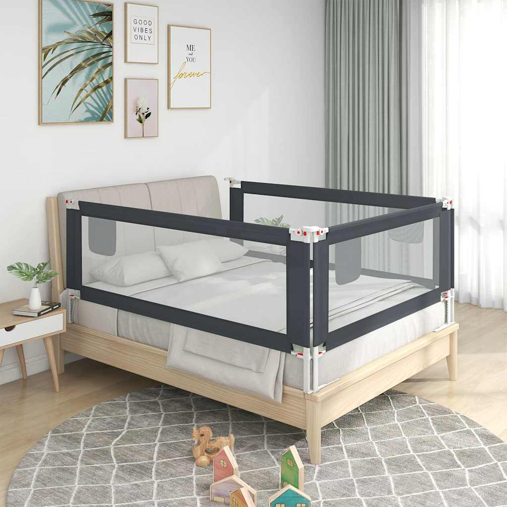 Vidaxl Bed Chart toddler 200x25 cm stof mørkegrå