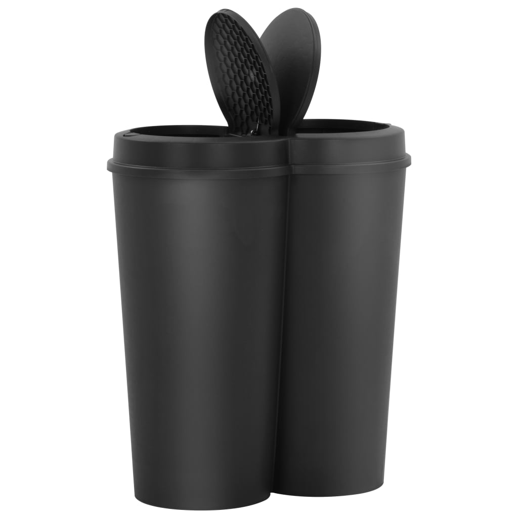 La poubelle vidaxl peut doubler 50 l noir