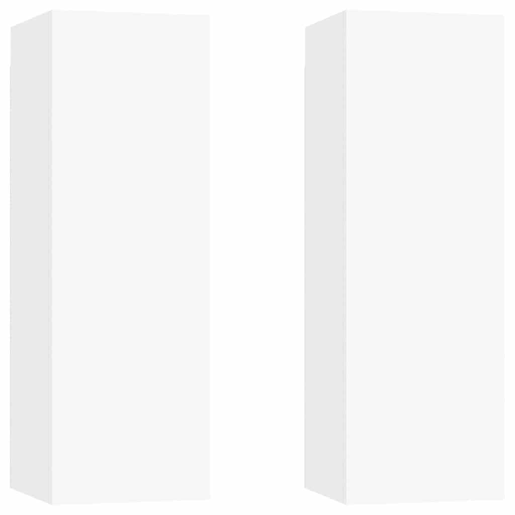 Vidaxl tv-meubels 2 st 30,5x30x90 cm bewerkt hout wit