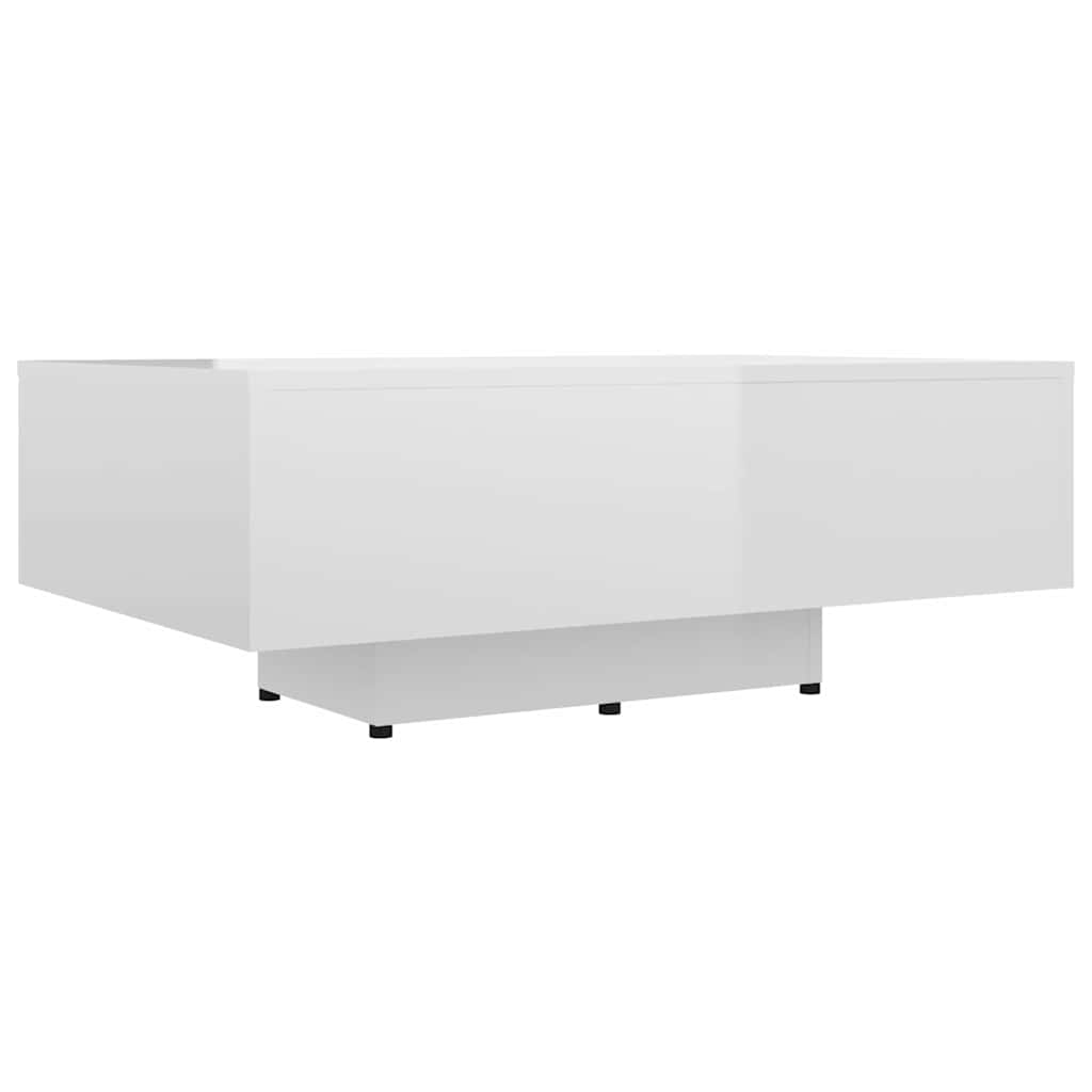 Vidaxl salontafel 85x55x31 cm bewerkt hout hoogglans wit