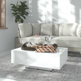 Vidaxl salontafel 85x55x31 cm bewerkt hout hoogglans wit