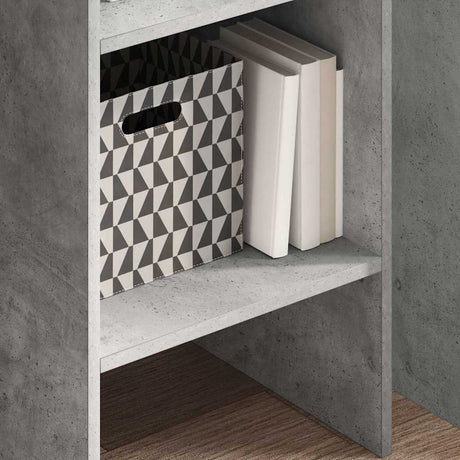 Vidaxl boekenkast 40x35x180 cm bewerkt hout betongrijs
