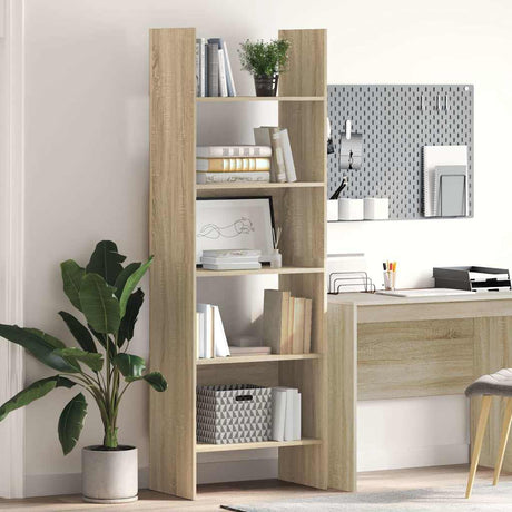 Vidaxl boekenkast 60x35x180 cm bewerkt hout sonoma eikenkleurig