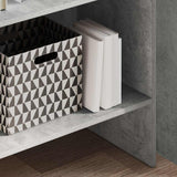 Vidaxl boekenkast 60x35x180 cm bewerkt hout betongrijs