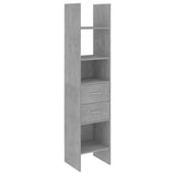 Vidaxl boekenkast 40x35x180 cm bewerkt hout betongrijs