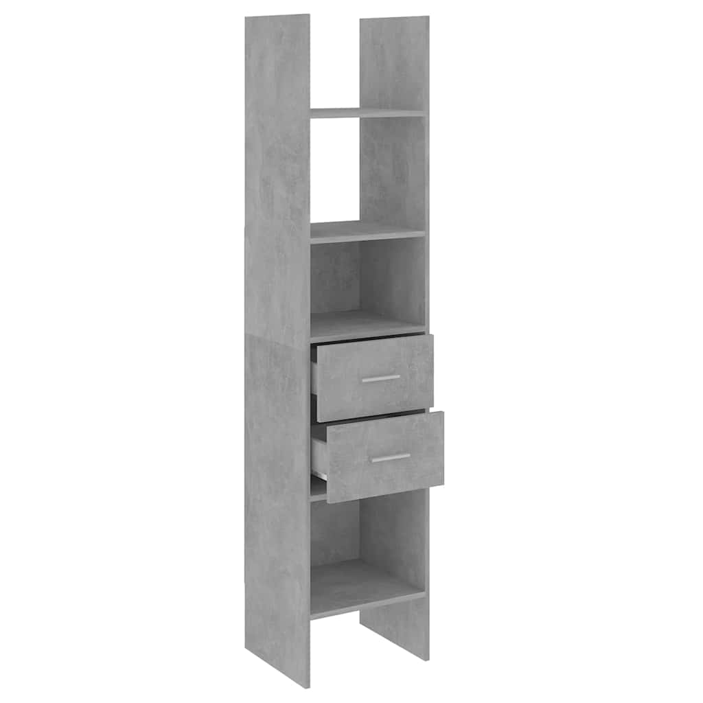 Vidaxl boekenkast 40x35x180 cm bewerkt hout betongrijs
