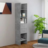 Vidaxl boekenkast 40x35x180 cm bewerkt hout betongrijs