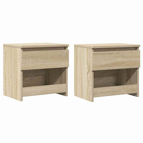Vidaxl nachtkastjes 2 st 40x30x39 cm bewerkt hout sonoma eikenkleurig