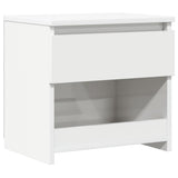 Vidaxl nachtkastje 40x30x39 cm bewerkt hout hoogglans wit