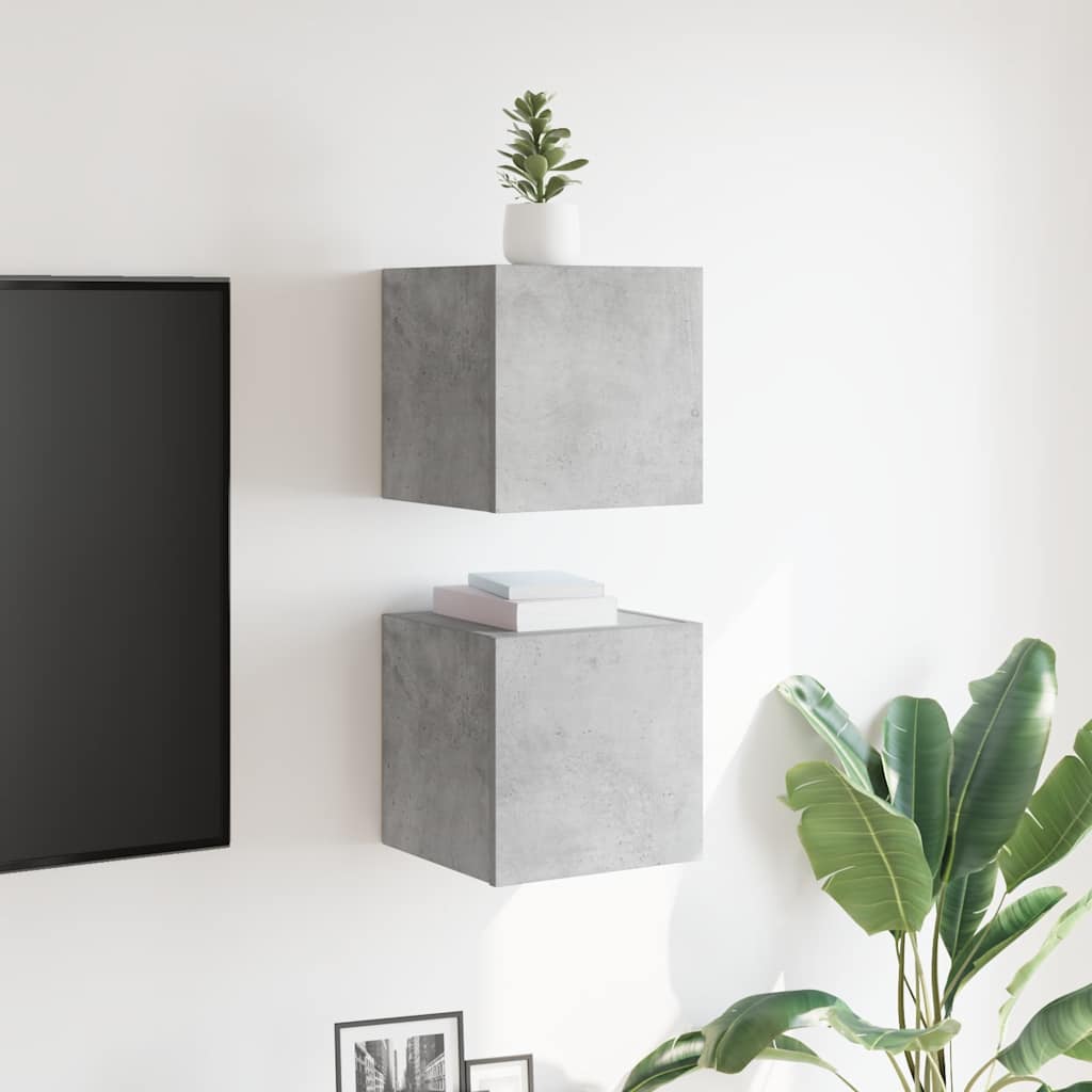 Vidaxl tv-wandmeubelen 2 st 30,5x30x30 cm betongrijs