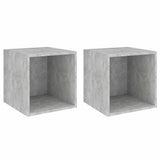 Vidaxl wandkasten 2 st 37x37x37 cm bewerkt hout betongrijs