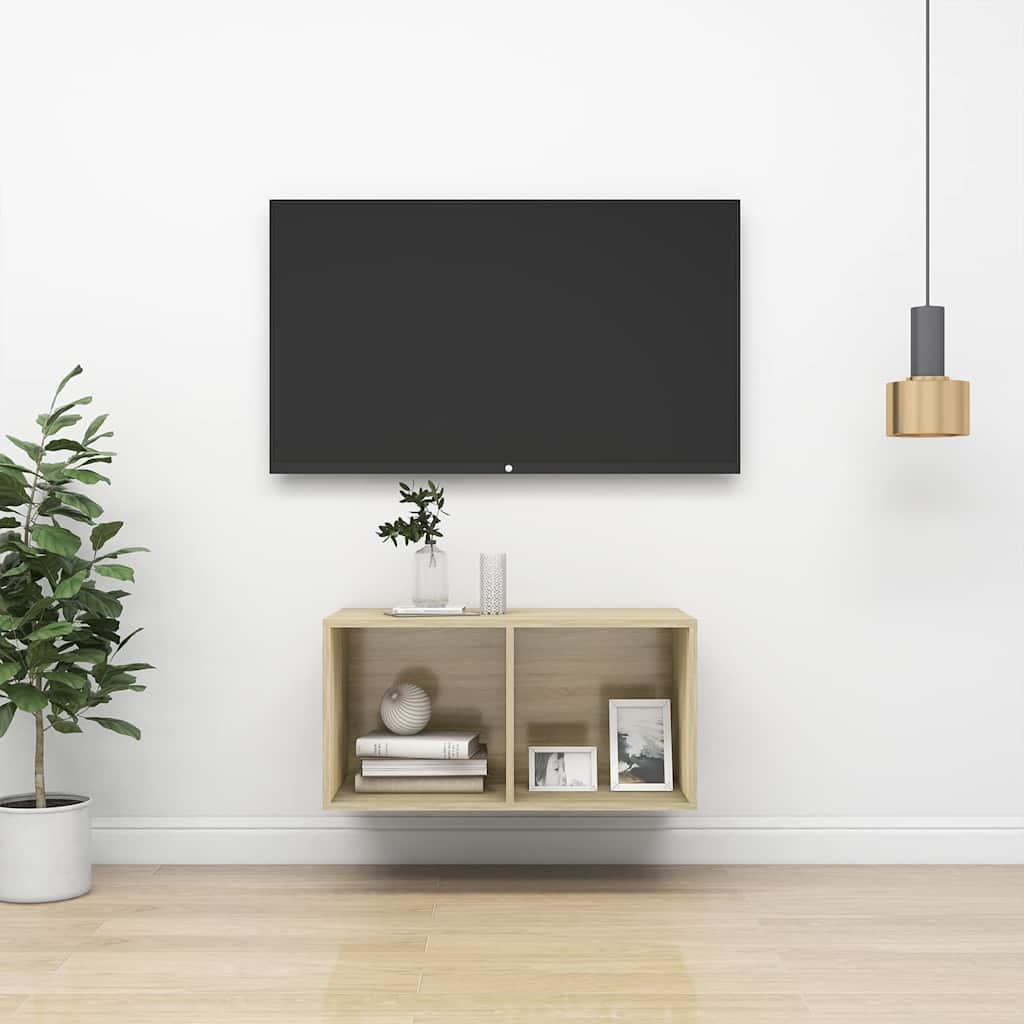 Vidaxl tv-wandmeubel 37x37x72 cm bewerkt hout sonoma eikenkleurig