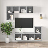 Vidaxl tv-wandmeubel 37x37x107 cm bewerkt hout betongrijs