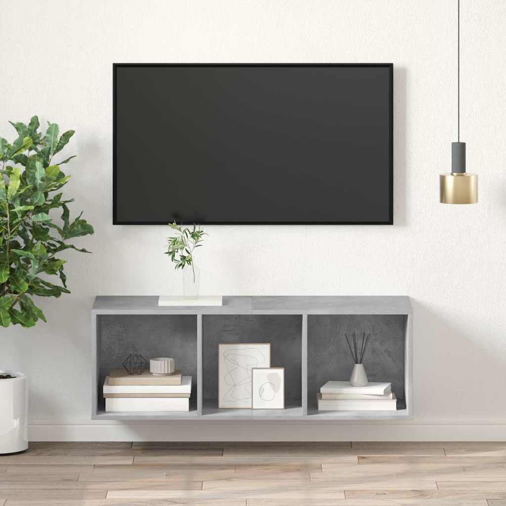 Vidaxl tv-wandmeubel 37x37x107 cm bewerkt hout betongrijs