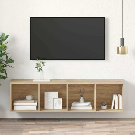 Vidaxl tv-wandmeubel 37x37x142,5 cm bewerkt hout sonoma eikenkleurig