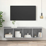 Vidaxl tv-wandmeubel 37x37x142,5 cm bewerkt hout betongrijs