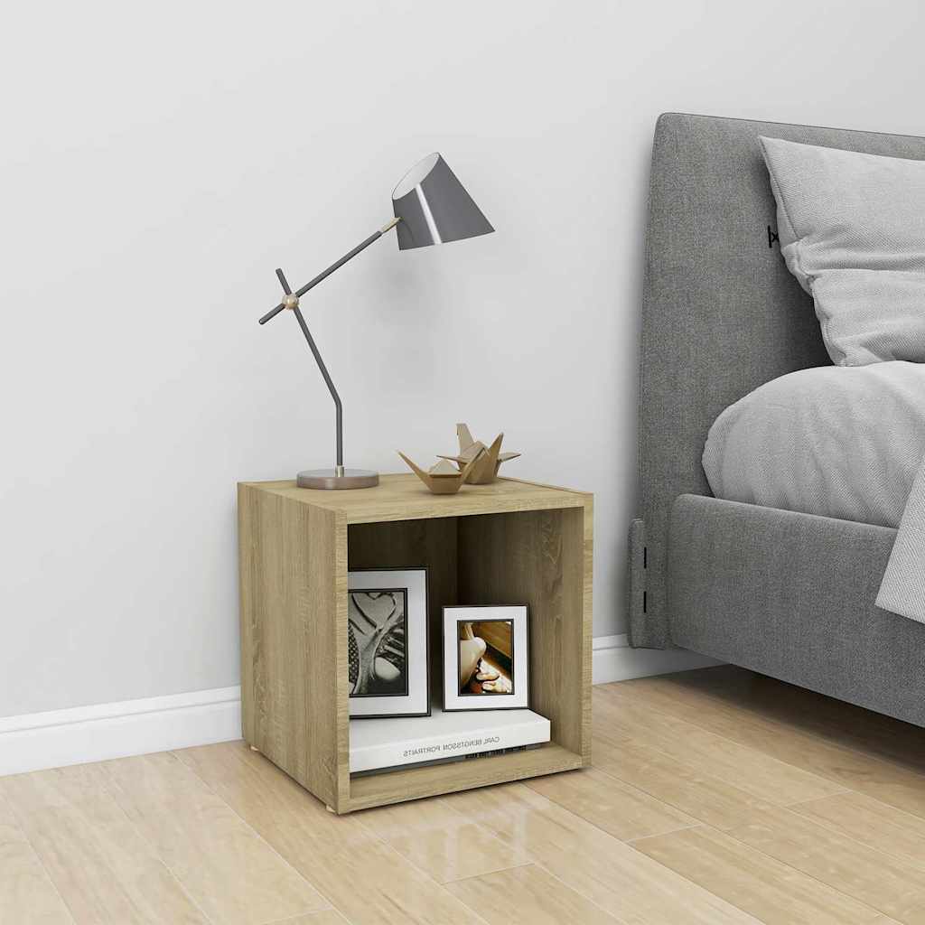 Vidaxl tv-meubel 37x35x37 cm bewerkt hout sonoma eikenkleurig