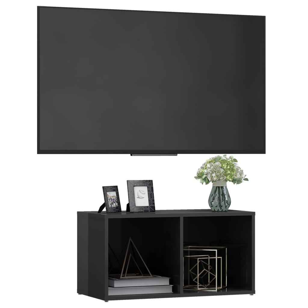 Vidaxl tv-meubel 72x35x36,5 cm bewerkt hout hoogglans grijs