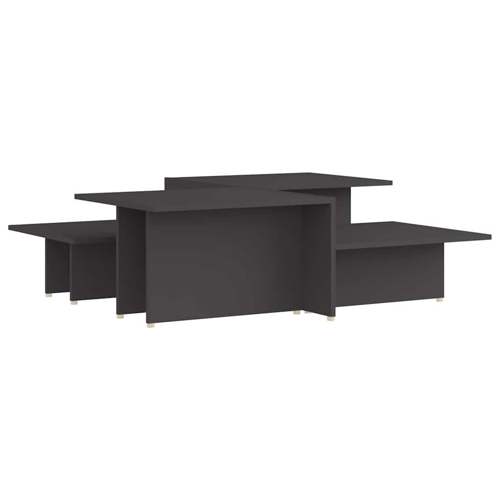 Vidaxl salontafels 2 st 111,5x50x33 cm bewerkt hout grijs