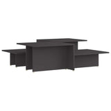 Vidaxl salontafels 2 st 111,5x50x33 cm bewerkt hout grijs