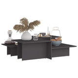 Vidaxl salontafels 2 st 111,5x50x33 cm bewerkt hout grijs