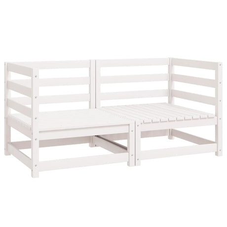 Vidaxl tuinhoekbanken 2 st massief grenenhout wit