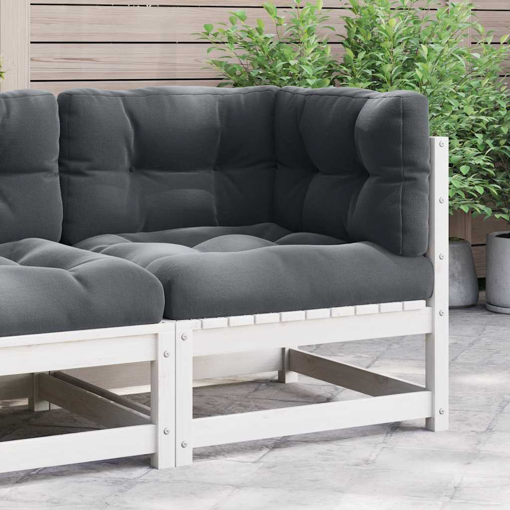 Vidaxl tuinhoekbank met antracietkleurige kussens massief grenenhout