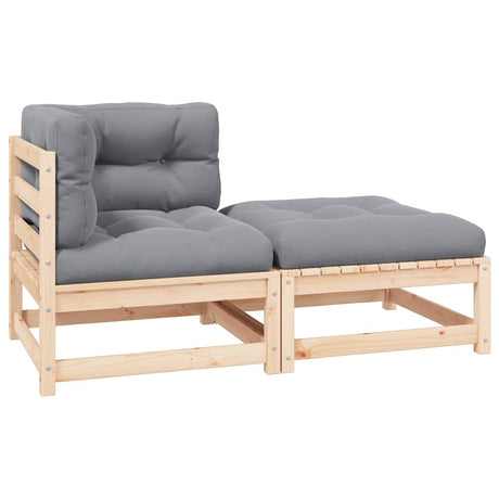 Vidaxl 2-delige loungeset met kussens massief grenenhout