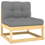 Vidaxl 2-delige loungeset met kussens massief grenenhout