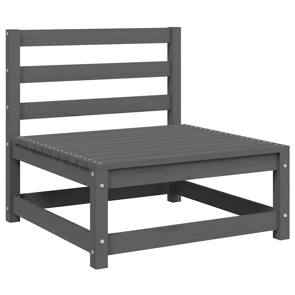 Vidaxl 2-delige loungeset met kussens massief grenenhout grijs