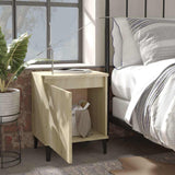 Vidaxl nachtkastjes met metalen poten 40x30x50 cm sonoma eikenkleurig