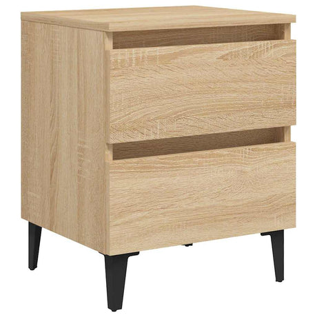 Vidaxl nachtkastje 40x35x50 cm bewerkt hout sonoma eikenkleurig
