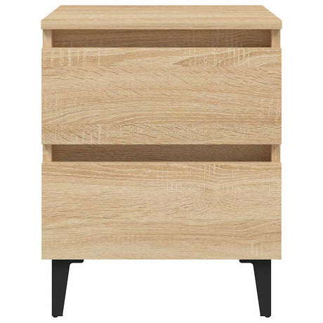 Vidaxl nachtkastje 40x35x50 cm bewerkt hout sonoma eikenkleurig