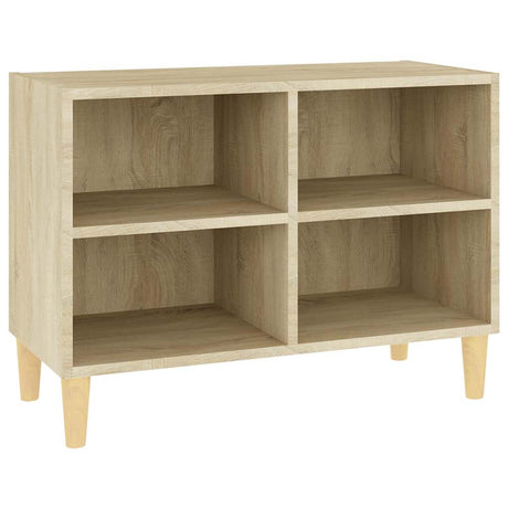 Vidaxl tv-meubel met houten poten 69,5x30x50 cm sonoma eikenkleurig