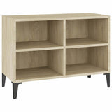 Vidaxl tv-meubel met metalen poten 69,5x30x50 cm sonoma eikenkleurig