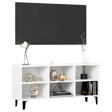 Vidaxl tv-meubel met metalen poten 103,5x30x50 cm wit