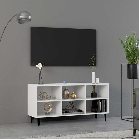 Vidaxl tv-meubel met metalen poten 103,5x30x50 cm wit