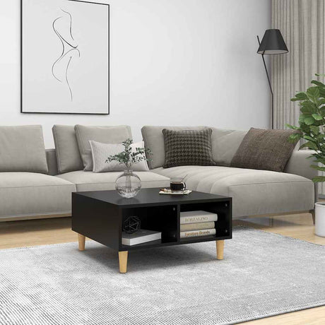 Vidaxl salontafel 60x60x30 cm bewerkt hout zwart