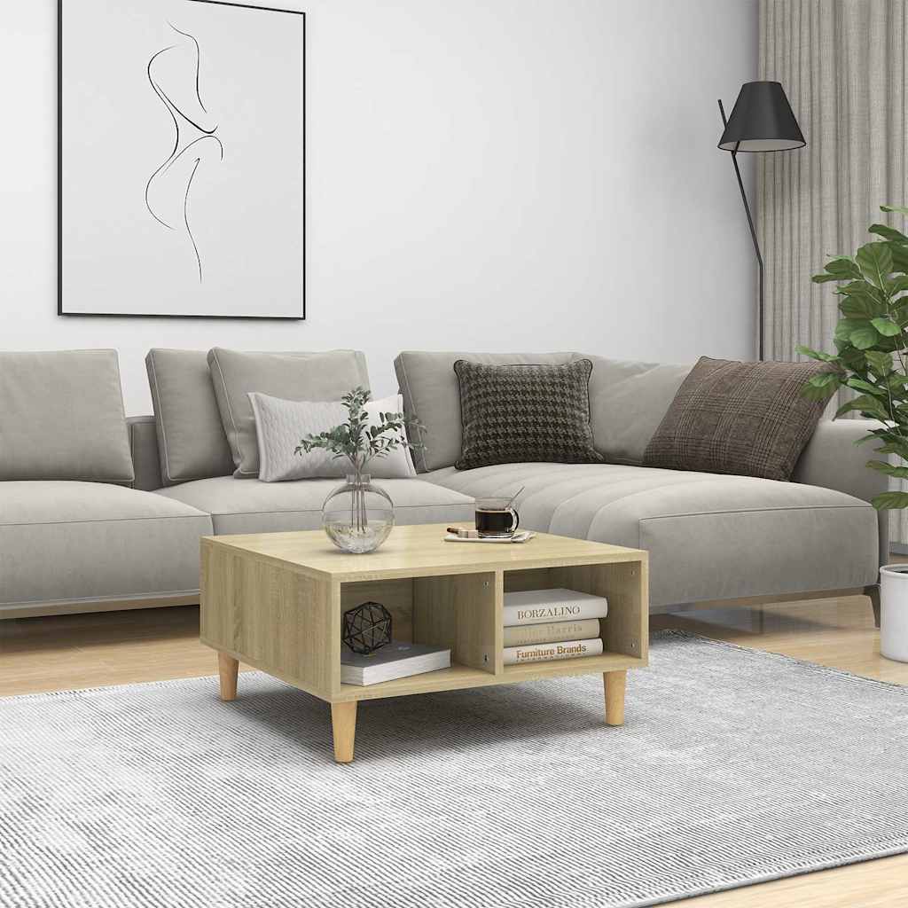 Vidaxl salontafel 60x60x30 cm bewerkt hout sonoma eikenkleurig