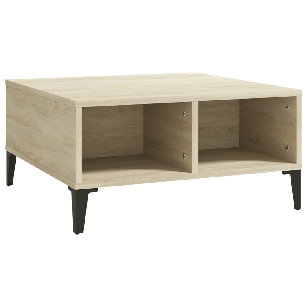 Vidaxl salontafel 60x60x30 cm bewerkt hout sonoma eikenkleurig
