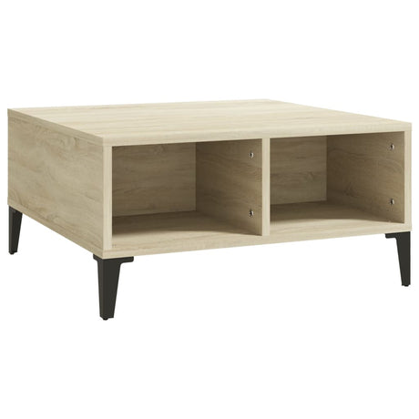Vidaxl salontafel 60x60x30 cm bewerkt hout sonoma eikenkleurig