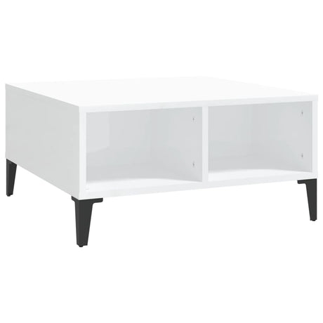 Vidaxl salontafel 60x60x30 cm bewerkt hout hoogglans wit