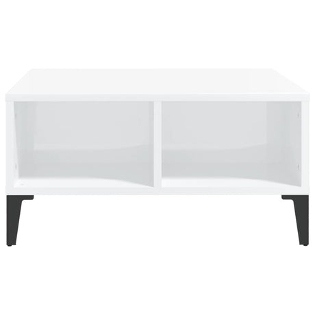 Vidaxl salontafel 60x60x30 cm bewerkt hout hoogglans wit