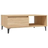 Vidaxl salontafel 90x60x35 cm bewerkt hout sonoma eikenkleurig