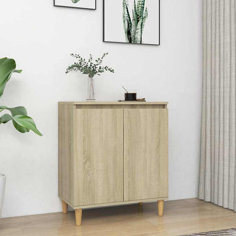 Vidaxl dressoir met houten poten 60x35x70 cm bewerkt hout sonoma eiken