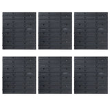 Vidaxxl 96-teiliges Aufbewahrungsbox-Set mit Wandpaneelen in Blau und Schwarz
