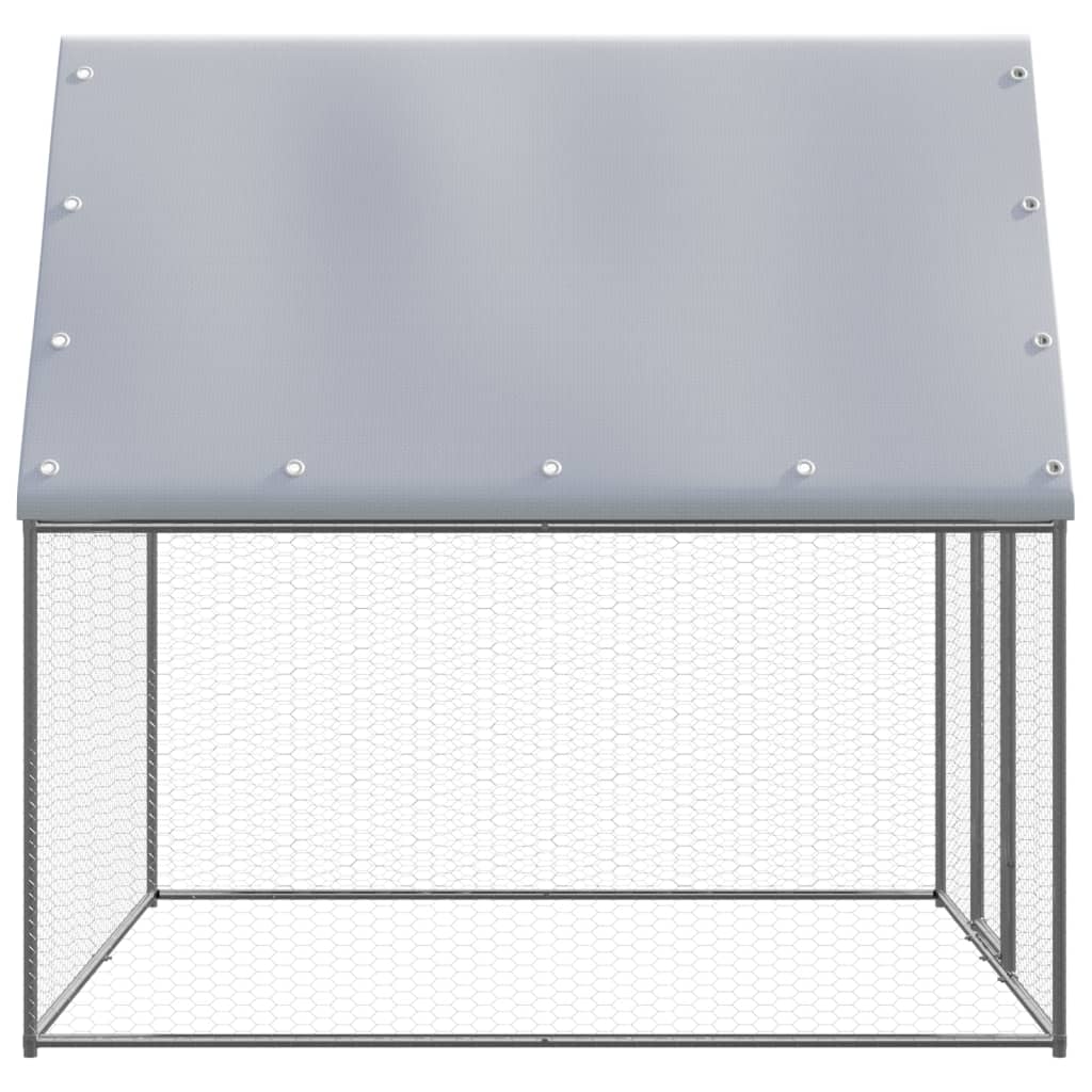 Vidaxx Außenstall für Hühner 2x2x2 m aus verzinktem Stahl