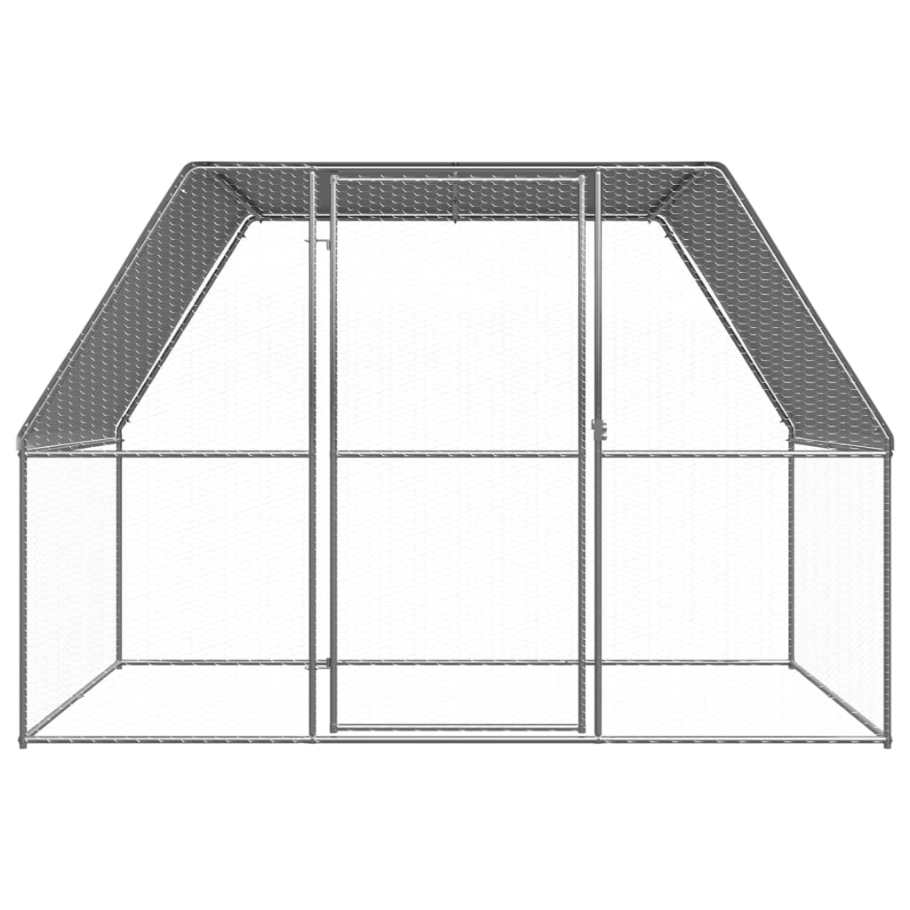 Vidaxl Buitenhok für Hühner 3x2x2 M verzinkte Stahl