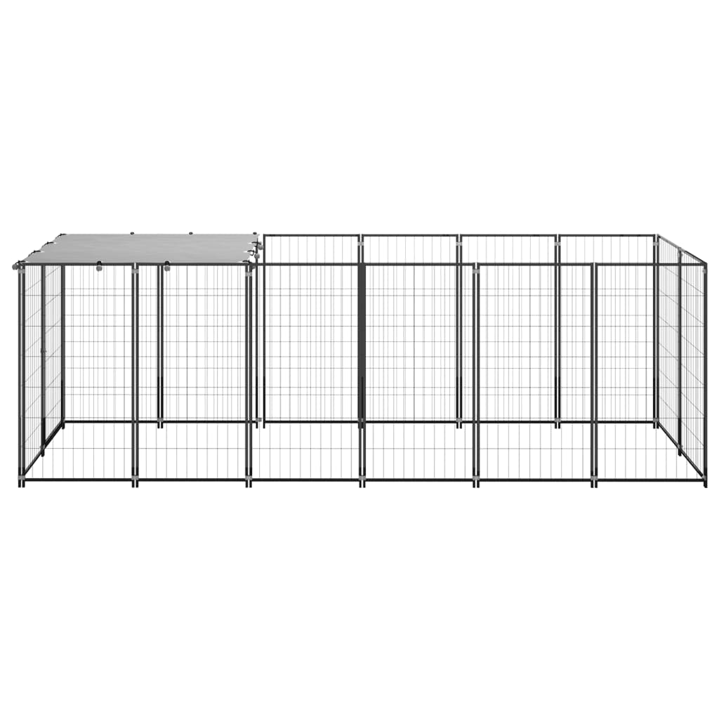 Vidaxl Hond Kennel 330x110x110 cm Stol Black