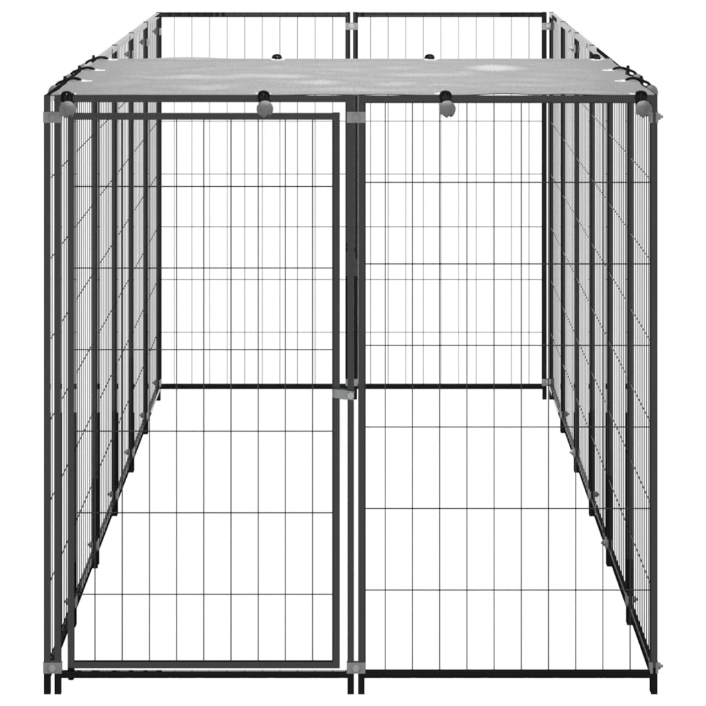 Vidaxl Hond Kennel 330x110x110 cm Stol Black